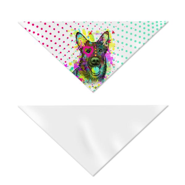 Hunde-Bandana Bootsmann - Popart Hundedesign, 100 % Polyester, 70x30 cm, verstellbar, waschbar